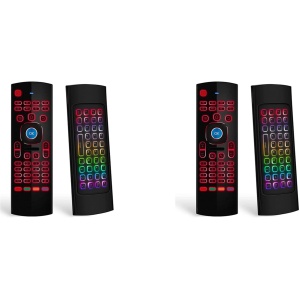 loveless 2X Ratón de para Android TV Box, Mini Teclado Inalámbrico Ratón Remoto de Control