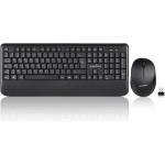 perixx PERIDUO-714, Azerty - Juego de teclado y ratón inalámbrico, color negro - Imagen 1