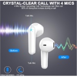 Auriculares Inalambricos Bluetooth, Auriculares Bluetooth 5.4 con 4 HD Mics, 50Horas HiFi Estéreo Cascos Inalambricos Bluetooth con ENC Reducción de Ruido, Audifonos IP7 Impermeable, Pantalla LED - Imagen 3