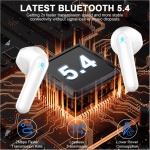 Auriculares Inalambricos Bluetooth, Auriculares Bluetooth 5.4 con 4 HD Mics, 50Horas HiFi Estéreo Cascos Inalambricos Bluetooth con ENC Reducción de Ruido, Audifonos IP7 Impermeable, Pantalla LED - Imagen 4