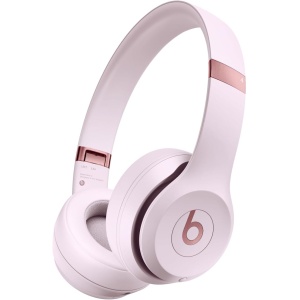 Beats Solo 4 - Auriculares Wireless Bluetooth on-Ear, compatibles con Apple y Android, con hasta 50 Horas de batería - Rosa algodón