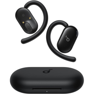 Soundcore Anker V20i Auriculares Open-Ear, Ganchos Giratorios para Orejas, Ajuste Ceñido, Graves Potentes, Llamadas Nítidas, IP55, Luces Led, 36 h de Autonomía, Bluetooth 5.4, Conexión Multipunto