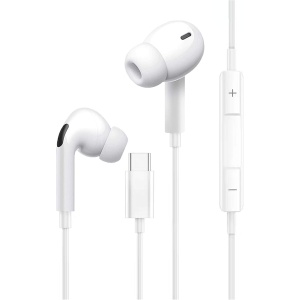 Auriculares USB C, Hi-Fi Estéreo Auriculares USB Tipo C In-Ear con Micrófono, Auriculares USB C para iPhone 15, iPad Pro Air, Samsung Galaxy S23 Ultra S22/21 A53/54, Huawei P30/P40, OnePlus, Google