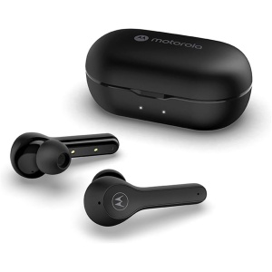 Motorola Sound MOTO BUDS 085 Auriculares Inalámbricos - Auriculares Bluetooth con 15 Horas de Reproducción - Auriculares Resistentes al Agua y al Sudor - Micrófono y Control Táctil - Negro