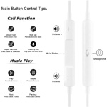 LIFEWTR Auriculares, Cascos con Cable, HiFi Estéreo con Microfono, Auriculares de Cable,Cascos Cable con Aislamiento de Ruido Soporte Control de Volumen de Llamadas - Imagen 2