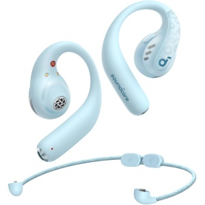 Soundcore by Anker AeroFit Pro Auriculares Bluetooth Inalámbricos de Conducción de Aire, Muy Cómodos, Ergonómicos, Ajuste Seguro, Sonido Rico con LDAC, Bluetooth 5.3, IPX5, 46H, Control con App