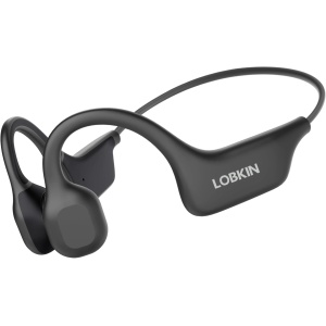 LOBKIN Auriculares Conduccion Osea, Cascos Oseos Inalambricos, Auriculares Deportivos Bluetooth Open Ear para Fitness, Conducir, Correr