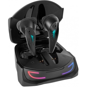 Mars Gaming MHI-ULTRA Negro, Auriculares Inalámbricos TWS, RGB Flow, Bluetooth 5.3, Triple Cancelación Ruido, 24H Batería