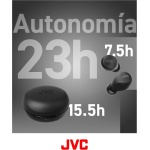 JVC Auriculares inalámbricos Gumy Mini - Bluetooth (5.1) Pequeños y Ligeros, con 3 Modos de Sonido, Resistencia al Agua (IPX4) y 23H de Batería. Deportivos y para Casa - HA-Z66T-B, Negro - Imagen 6