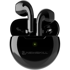Newskill Anuki Lite Inalámbricos Bluetooth 5.0, Control Táctil, Earbuds Sonido Nítido, Micrófono Integrado, Resistencia IPX4, 16 Horas de Reproducción, Earbuds Inalámbricos Carga USB-C, Negro