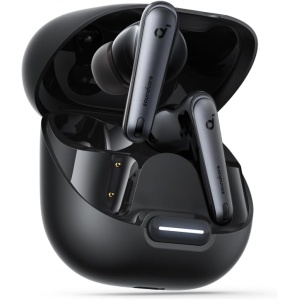 soundcore by Anker Liberty 4 NC Auriculares Inalambricos Bluetooth, 98,5% Reducción del Ruido, Cancelación Ruido Adaptable a oídos y Entorno, Hi-Res Audio, 50 Horas, Carga inalámbrica, Bluetooth 5.3