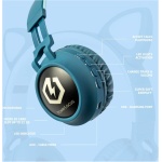 PowerLocus Auriculares Bluetooth de Diadema para niños, Cascos Bluetooth Inalámbricos, Auditiva Límite de 85DB, Sonido Estéreo, con Micrófono, Micro SD, Plegable, Estuche Cascos para Movil, Tablet,PC - Imagen 6