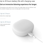 Xiaomi Redmi Buds 4 Lite | Auriculares Inalámbricos Bluetooth con Cancelación de Ruido | Cascos Inalámbricos con 30h de Duración | Headphones con Triple Micrófono | Audífonos Blancos - Imagen 3