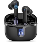 Renimer Auriculares Inalámbricos Bluetooth 5.3 con 4 HD Mic, 40H HiFi Estéreo Cascos Inalámbricos Bluetooth con Pantalla LED, Reducción de Ruido, 14.2 mm Controlador Dinámico, IP7 Impermeable - Imagen 1