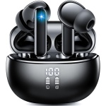 Vtkp Auriculares Bluetooth Inalámbricos, Auriculares HiFi Estéreo Bluetooth 5.3, Auriculares Bluetooth Touch Control, Pantalla LED, Auriculares Bluetooth Impermeables IP7 - Imagen 1