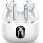 Csasan Auriculares Inalámbricos Bluetooth, Auriculares Bluetooth 5.3 Estéreo con 4 ENC Cancelacion Ruido Micró, 40H Control Táctil Cascos Inalambricos, IP7 Impermeable Auriculares in Ear, Blanco - Imagen 1