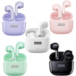 Lenovo LP40 - Auriculares inalámbricos Bluetooth 5.1, funda de carga rápida, cancelación de ruido, micrófono integrado, impermeables, AirBuds IPX6 con bolsa (verde menta) - Imagen 9