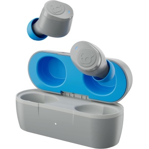 Skullcandy Jib True 2 Auriculares In-Ear Inalámbricos, 32 h de Autonomía, Micrófono, Compatibles con iPhone Android y Dispositivos Bluetooth - Gris/Azul