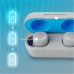Skullcandy Jib True 2 Auriculares In-Ear Inalámbricos, 32 h de Autonomía, Micrófono, Compatibles con iPhone Android y Dispositivos Bluetooth - Gris/Azul - Imagen 5