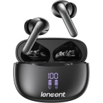 LENCENT Auriculares Inalámbricos Bluetooth 5.3 con 30H de Reproducción, Audifonos IPX5 Impermeable, Cascos Inalambricos Control Táctil Pantalla LED, Micrófono Incorporado para iOS Andriod, Negro - Imagen 8
