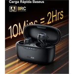Baseus Auriculares Inalambricos Bluetooth 5.3 con Cancelación Ruido Activa Híbrida -48dB, 140H de Reproducción, Resistente al Agua IPX6, 4 Micrófonos ENC, Baja Latencia 0,038s - Bowie MA10 - Imagen 6