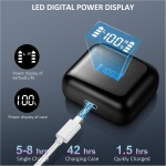 Auriculares Inalámbricos, Bluetooth 5.3 HiFi Estéreo con 4 HD Micró, Cascos ENC Cancelación de Ruido Reproducción de 42H, Pantalla LED Control Táctil, IPX7 Impermeable Negros - Imagen 5