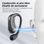 Auriculares Oreja Abierta Bluetooth 5.4, Auriculares Inalámbricos Deportivos con Gancho, Reproducción de 50H Pantalla LED, Auriculares con micrófono Incorporado, Control Táctil, IP7 Impermeable - Imagen 6