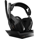 ASTRO Gaming A50 Auriculares inalámbricos para gaming y estación-base de carga, 4a gen, control de balance de juego, voz, 2.4 GHz, 15m alcance, Xbox Series X y S, Xbox One, PC - Negro/Oro - Imagen 1