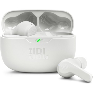 JBL Wave Beam, auriculares inalámbricos In-Ear con certificado IP54 e IPX2, manos libres y 32 horas de duración de la batería, en blanco