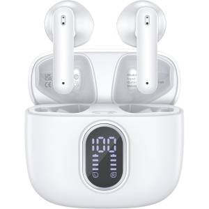 Auriculares Inalambricos, Auriculares Bluetooth 5.3 HiFi Estéreo con 4 Cancelación de ENC Ruido Mic , Cascos Inalambricos con Reproducción de 40H Pantalla LED, IPX7 Impermeable, Control Táctil