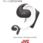 JVC Auriculares Inalámbricos Bluetooth 5.1 para Casa, Oficina y Otros Interiores - Diseño Abierto, Doble Micro, Resistencia al Agua IPX4 y 17 Horas de Batería - HA-NP35T-B, Negro - Imagen 3