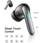 LENCENT Auriculares Inalámbricos Bluetooth 5.3 con 30H de Reproducción, Audifonos IPX5 Impermeable, Cascos Inalambricos Control Táctil Pantalla LED, Micrófono Incorporado para iOS Andriod, Negro - Imagen 5