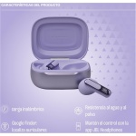 JBL Live Beam 3 Auriculares inalambricos de botón con almohadillas,True Wireless con cancelación de ruido adaptable, hasta 48 horas de reproducción, Bluetooth, audio de alta resolución, violeta - Imagen 2