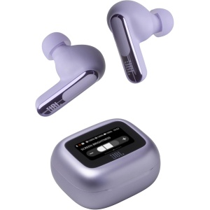 JBL Live Beam 3 Auriculares inalambricos de botón con almohadillas,True Wireless con cancelación de ruido adaptable, hasta 48 horas de reproducción, Bluetooth, audio de alta resolución, violeta