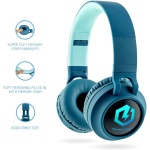 PowerLocus Auriculares Bluetooth de Diadema para niños, Cascos Bluetooth Inalámbricos, Auditiva Límite de 85DB, Sonido Estéreo, con Micrófono, Micro SD, Plegable, Estuche Cascos para Movil, Tablet,PC - Imagen 4