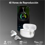 Auriculares Inalambricos Bluetooth, Auriculares Bluetooth 5.3 HIFI Sonido Envolvente con 4ENC Cancelacion Ruido Mic, 48H Cascos Inalambricos Comodidad Ligera, Pantalla LED, IP7 lmpermeable Auriculares - Imagen 2
