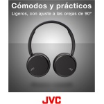 JVC Cascos Inalámbricos de Diadema Auriculares con Bluetooth 5.2, Micrófono, 35h de Batería, 3 Modos de Sonido y Ecualizador. Ligeros, Graves potentes y diseño Ajustable, HA-Z37W-B (Negro) - Imagen 4