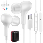 Auriculares USB C para Redmi Pad Xiaomi 14 13 11 POCO X6 Pro,Estéreo Auriculares USB Tipo C con Cable Microfono Magnéticos Cancelación Ruido para Samsung Galaxy A55 A35 A53 A33 OnePlus 12 Pixel 9 8 7a - Imagen 1
