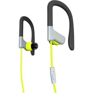 Energy Sistem Sport 1 Auriculares Deportivos (Cable de 1.2 m, Mini Jack 3.5 mm, micrófono Incorporado, Secure-fit, Sweatproof, Control Talk) Amarillo