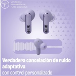 JBL Live Beam 3 Auriculares inalambricos de botón con almohadillas,True Wireless con cancelación de ruido adaptable, hasta 48 horas de reproducción, Bluetooth, audio de alta resolución, violeta - Imagen 5