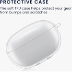 kwmobile Funda Auriculares Compatible con Xiaomi Redmi Buds 4 Active - Estuche Protector Duro de 2 Piezas - Transparente - Imagen 4