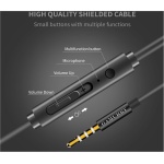 GAMURRY Auriculares In Ear con Microfono,Auriculares con Bajos potentes,Soporte Control de Volumen de Llamadas(Clavija de 3,5 mm) para Samsung,Xiaomi,Huawei,LG,Google Pixel etc-Negro - Imagen 3