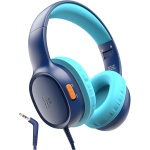 Tronsmart KH01 Auriculares para Niños, Volumen de Seguridad Plegable 85/93dB, HD Estéreo Conector de 3,5 mm Auriculares Supraaurales con Cable para Niñas y Niños, Escuela, Viajes, Tabletas - Azul - Imagen 1