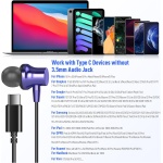 Auriculares USB C para iPhone 16 15 Pro MAX Galaxy A55 A35 A34 A54 5G,Magnéticos Cancelación Ruido Estéreo Tipo C Audifonos con Micrófono USB C Audifonos para Xiaomi Poco X6 Pro Pad 5 6 Pixel 8 Pro 7 - Imagen 4