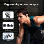 CASCHO Auriculares Inalambricos Bluetooth 5.3,Cascos Inalambricos Bluetooth HD Mic, 56H de Juego, Llamada ENC HD, Pantalla LED, Auriculares Bluetooth Deportivos con IPX7 Impermeable, USB-C - Imagen 6