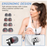 Blukar Auriculares In Ear, Auriculares con Micrófono y Cable Cómodo Reducción Ruido Sonido Estéreo Control de Volumen para Todos los Dispositivos de Auriculares de 3.5mm - Imagen 4