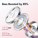 Auriculares Inalambricos, Auriculares Bluetooth 5.3 con Gancho de la Oreja, 60H de Reproducción, Pantalla LED, Llamada ENC HD, Profundamente Bajo, Ajuste Cómodo, IPX7 Impermeable(Oro Rosa) - Imagen 4