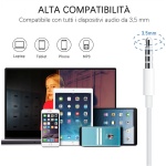 LIFEWTR Auriculares, Cascos con Cable, HiFi Estéreo con Microfono, Auriculares de Cable,Cascos Cable con Aislamiento de Ruido Soporte Control de Volumen de Llamadas - Imagen 3