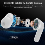Auriculares Inalambricos Bluetooth, Auriculares Bluetooth 5.3 HIFI Sonido Envolvente con 4ENC Cancelacion Ruido Mic, 48H Cascos Inalambricos Comodidad Ligera, Pantalla LED, IP7 lmpermeable Auriculares - Imagen 4