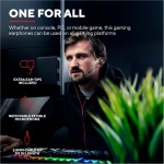 Trust Gaming GXT 408 Cobra Auriculares para Gaming, Micrófono Dual, Multiplataforma, Cable de 1.2 m, Ganchos de Oreja Flexibles, para Consola, Portátil, Teléfono, Tableta - Negro - Imagen 2